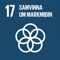 Logo fyrir heimsmarkmið 17 - Samvinna um markmiðin