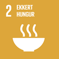 Logo fyrir heimsmarkmið 2 - Ekkert hungur