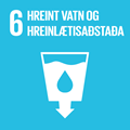 Logo fyrir heimsmarkmið 6 - Hreint vatn og hreinlætisaðstaða