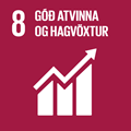 Logo fyrir heimsmarkið 8 - Góð atvinna og hagvöxtur